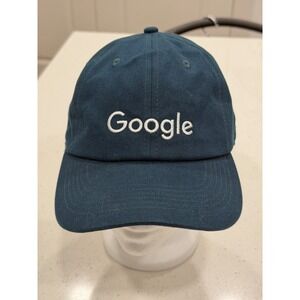 Google Embroidered Baseball Cap Dark Teal Adjustable Strap Men's
